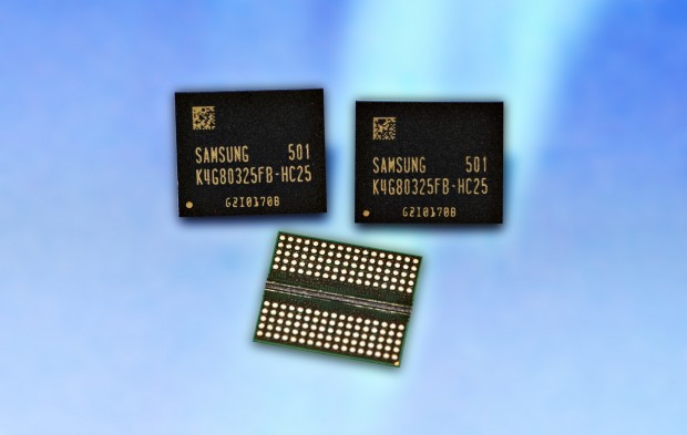 GDDR5-Bausteine vom Typ K4G80325FB-HC25 (Bild: Samsung)
